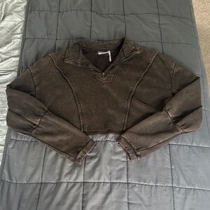 Urban Outfitters Brown Cropped Sweatshirt